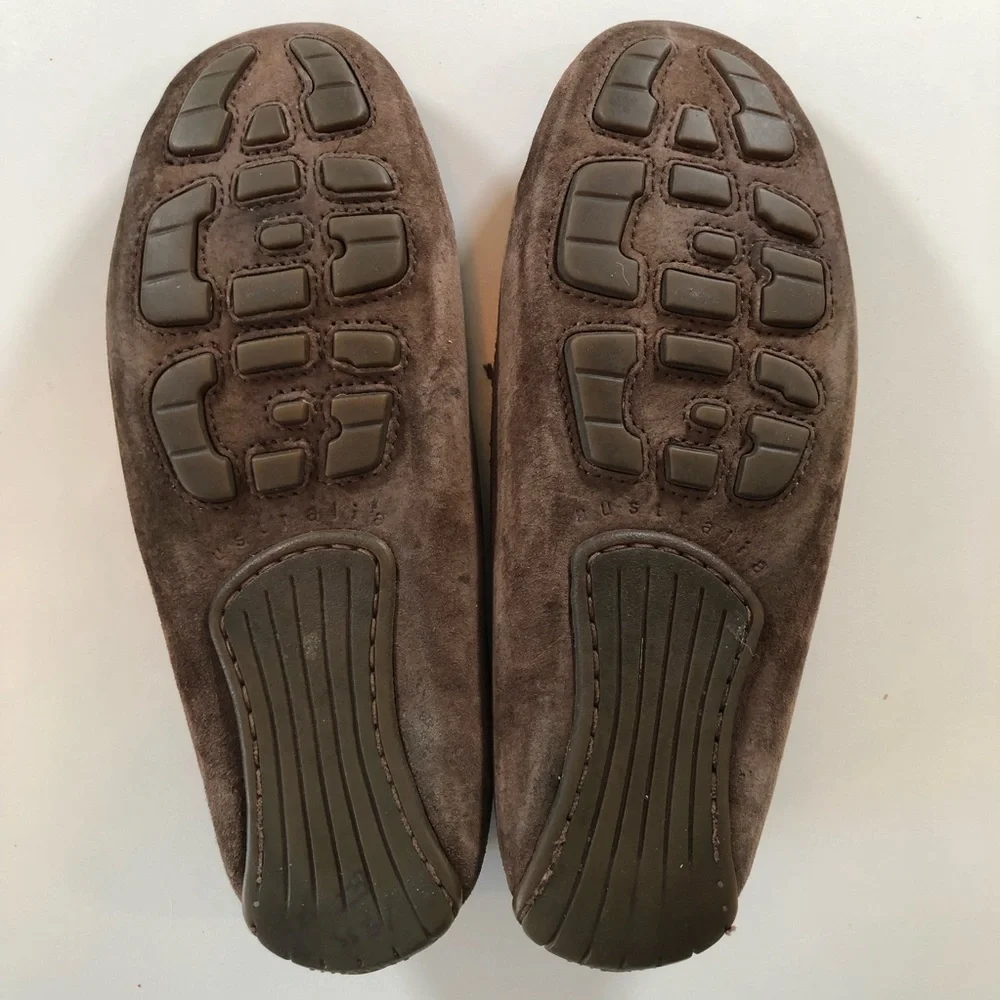UGG Thelma Brown Suede Shearling Lined Driving Loafers Size 6 EU 37